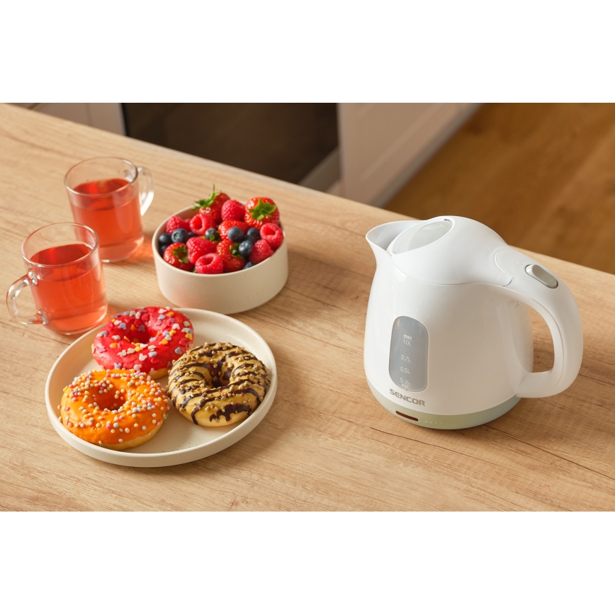 Sencor - Virdulys 1 l 1100W/230V balta/smėlio spalva