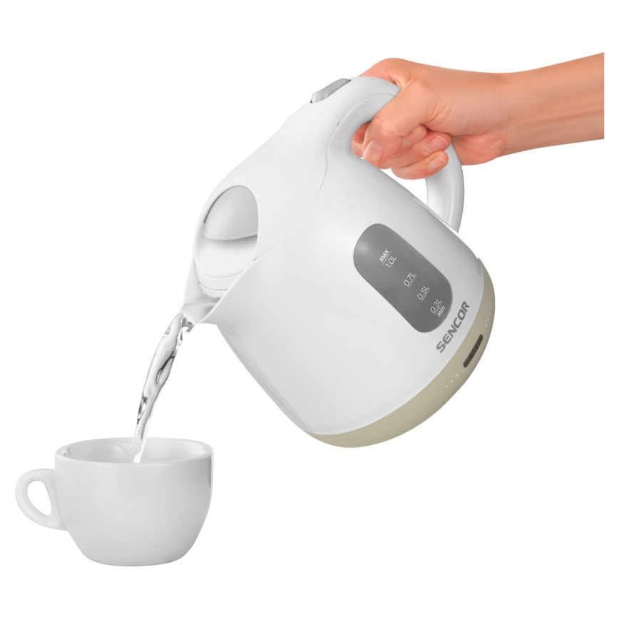 Sencor - Virdulys 1 l 1100W/230V balta/smėlio spalva