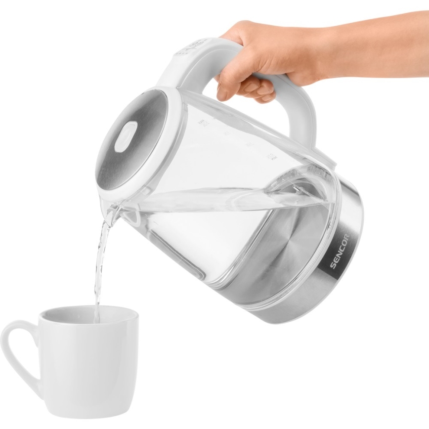 Sencor - Virdulys su termoreguliacija 2 l 2200W/230V baltas