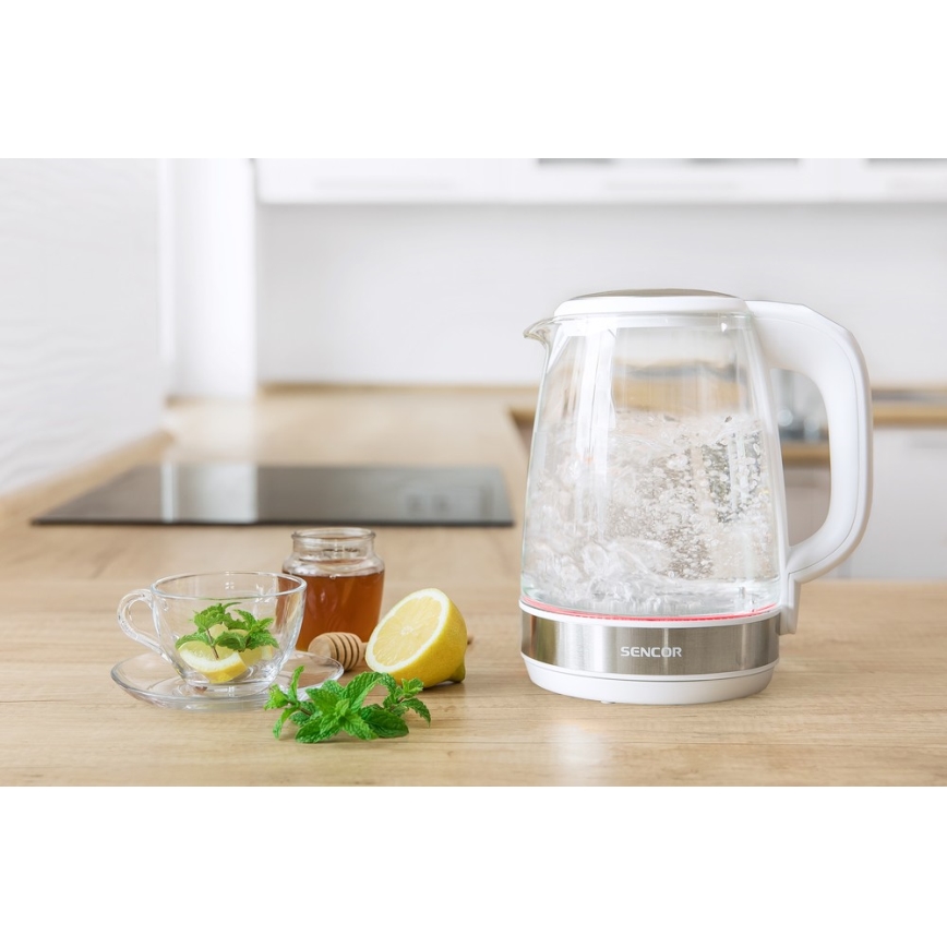 Sencor - Virdulys su termoreguliacija 2 l 2200W/230V baltas