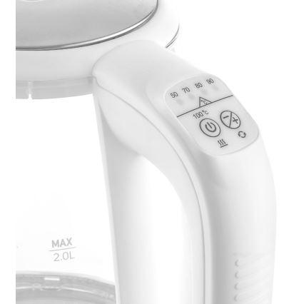 Sencor - Virdulys su termoreguliacija 2 l 2200W/230V baltas