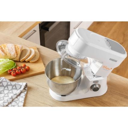Sencor - Virtuvės robotas su nerūdijančio plieno dubeniu 1000W/230V balta