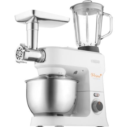 Sencor - Virtuvės robotas su nerūdijančio plieno dubeniu 1000W/230V balta