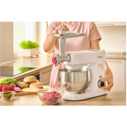 Sencor - Virtuvinis kombainas su nerūdijančio plieno dubeniu 1000W/230V baltas