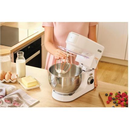 Sencor - Virtuvinis kombainas su nerūdijančio plieno dubeniu 1000W/230V baltas