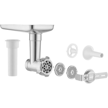 Sencor - Virtuvinis kombainas su nerūdijančio plieno dubeniu 1000W/230V baltas