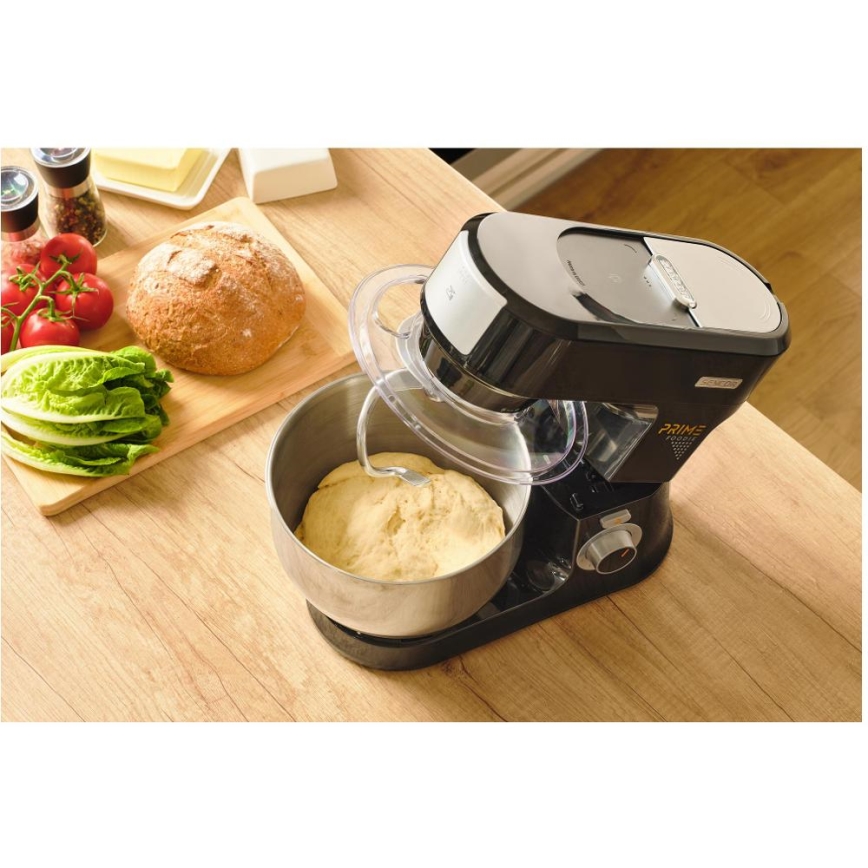 Sencor - Virtuvinis robotas su nerūdijančio plieno dubeniu 1000W/230V juodas