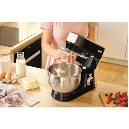 Sencor - Virtuvinis robotas su nerūdijančio plieno dubeniu 1000W/230V juodas