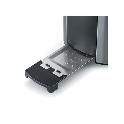 Severin AT 2589 - tosteris su dviem angomis 800W/230V nerūdijančio plieno/juodas