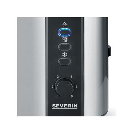 Severin AT 2589 - tosteris su dviem angomis 800W/230V nerūdijančio plieno/juodas
