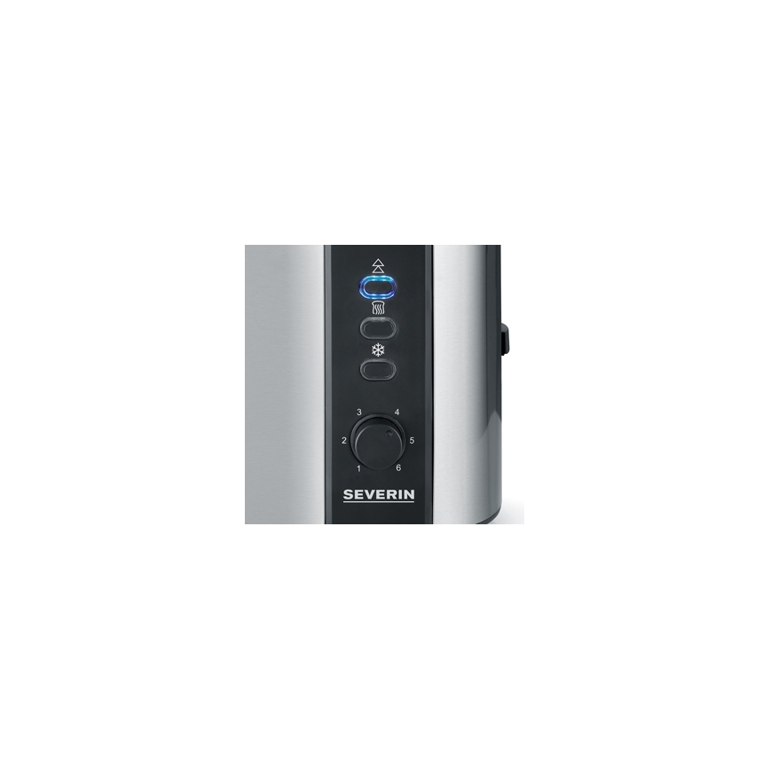 Severin AT 2589 - tosteris su dviem angomis 800W/230V nerūdijančio plieno/juodas