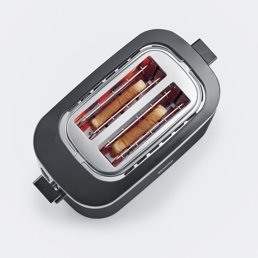 Severin AT 9264 - skrudintuvas su dviem lizdais, 800 W/230 V, nerūdijančio plieno/juodas