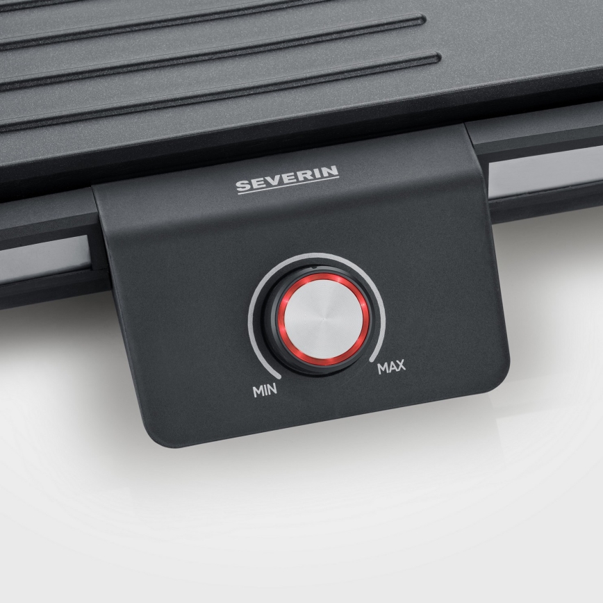 Severin PG 8564 - stalinis elektrinis grilis 2300W/230V 50x30 cm juodas