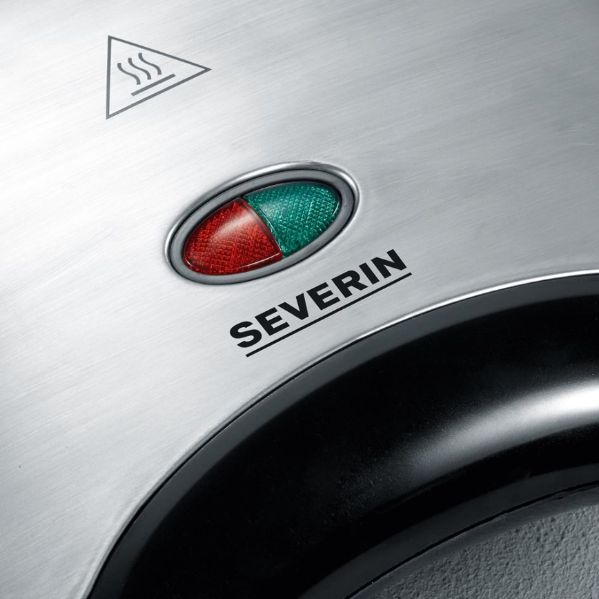 Severin SA 2969 - Tosteris 700W/230V nerūdijančio plieno/juodas
