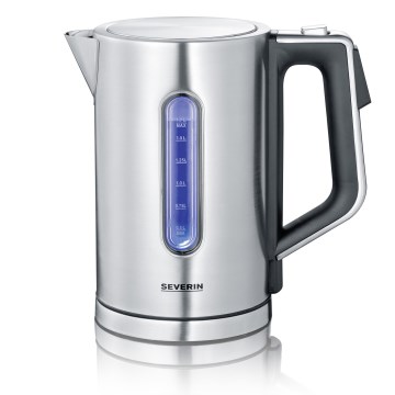 Severin WK 3418 - Elektrinis virdulys 1,7 l 3000W/230V nerūdijančio plieno/juodas