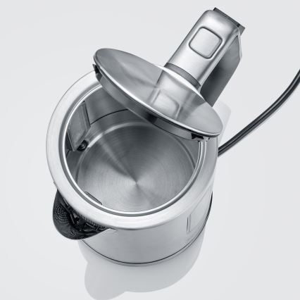 Severin WK 3418 - Elektrinis virdulys 1,7 l 3000W/230V nerūdijančio plieno/juodas