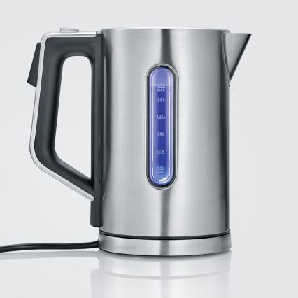 Severin WK 3418 - Elektrinis virdulys 1,7 l 3000W/230V nerūdijančio plieno/juodas