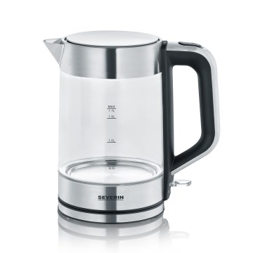 Severin WK 3420 - elektrinis virdulys 1,7 l 2200 W/230 V nerūdijančio plieno/stiklas