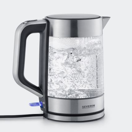Severin WK 3420 - elektrinis virdulys 1,7 l 2200 W/230 V nerūdijančio plieno/stiklas