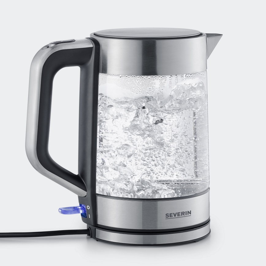 Severin WK 3420 - elektrinis virdulys 1,7 l 2200 W/230 V nerūdijančio plieno/stiklas