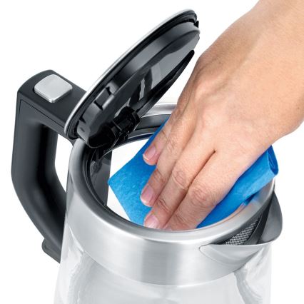 Severin WK 3468 - greito užvirinimo elektrinis virdulys 1 l 2200W/230V nerūdijančio plieno/stiklas