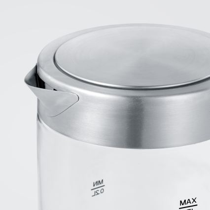 Severin WK 3472 - Elektrinis virdulys 0,5 l 1100W/230V, pagamintas iš nerūdijančio plieno ir stiklo