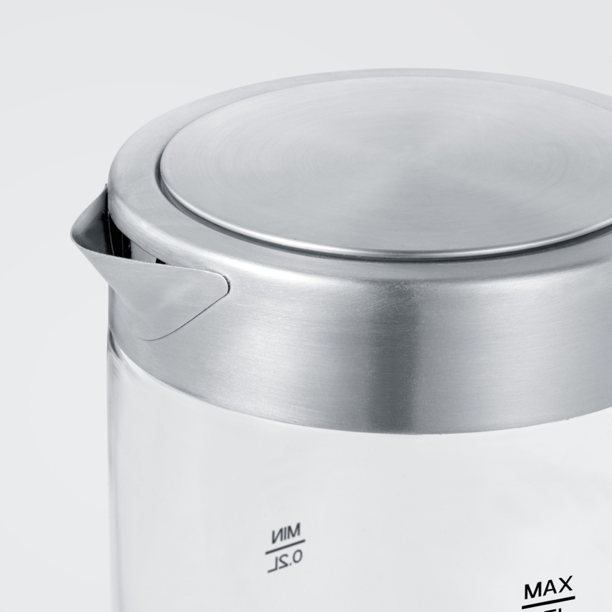 Severin WK 3472 - Elektrinis virdulys 0,5 l 1100W/230V, pagamintas iš nerūdijančio plieno ir stiklo