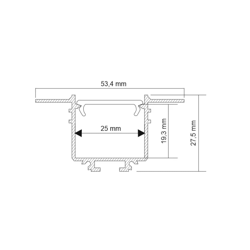 Shilo - LED Įleidžiamas šviestuvas LED/32W/230V 3000K CRI 90 juodas