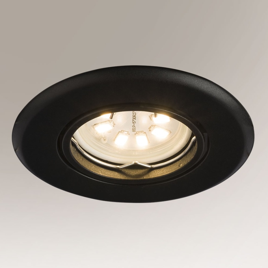 Shilo - Įleidžiamas šviestuvas 1xGU10/15W/230V juodas