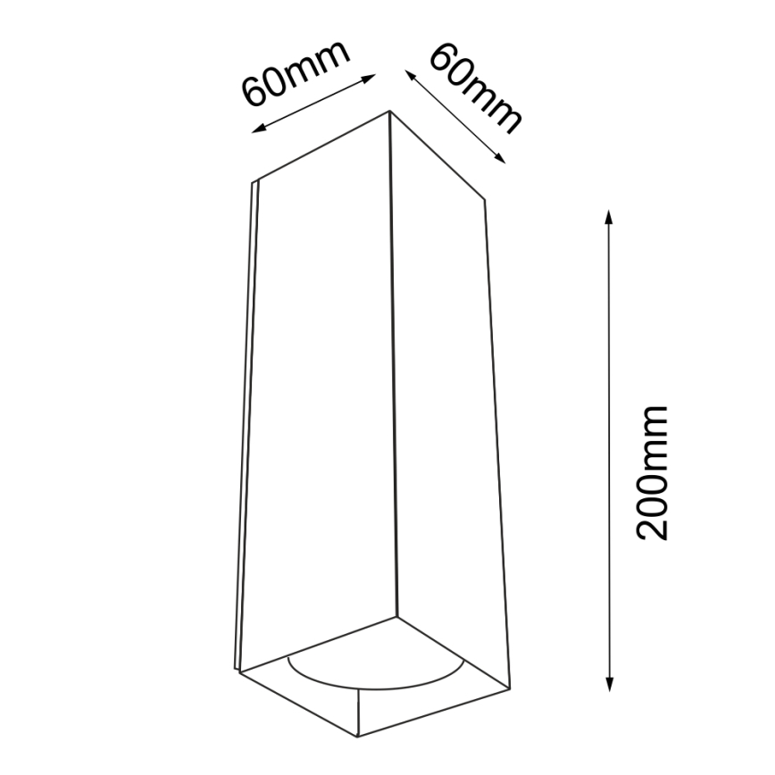 Shilo - Sieninis šviestuvas 2xGU10/15W/230V juodas