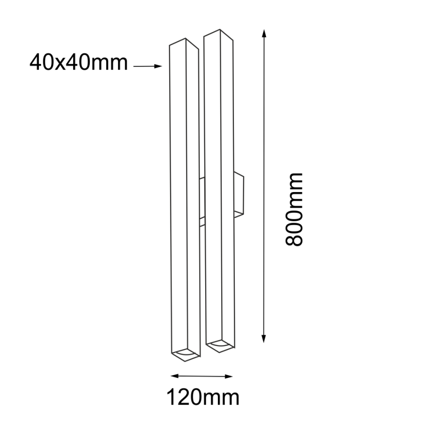 Shilo - Sieninis šviestuvas 4xGU10/15W/230V juodas