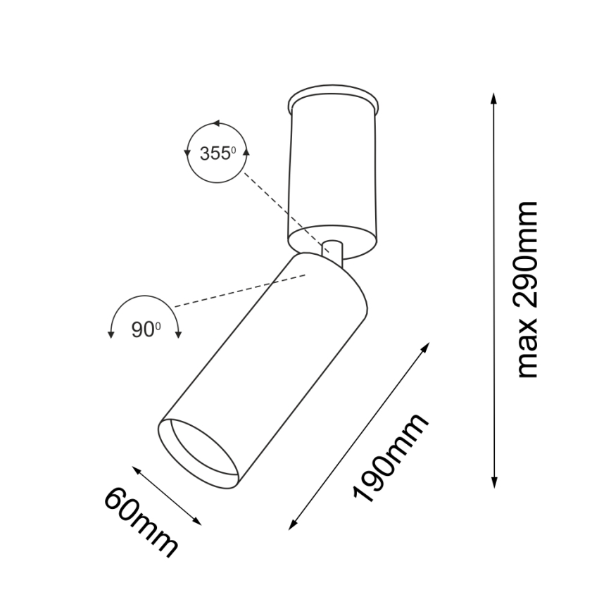 Shilo - Akcentinis šviestuvas 1xGU10/15W/230V baltas