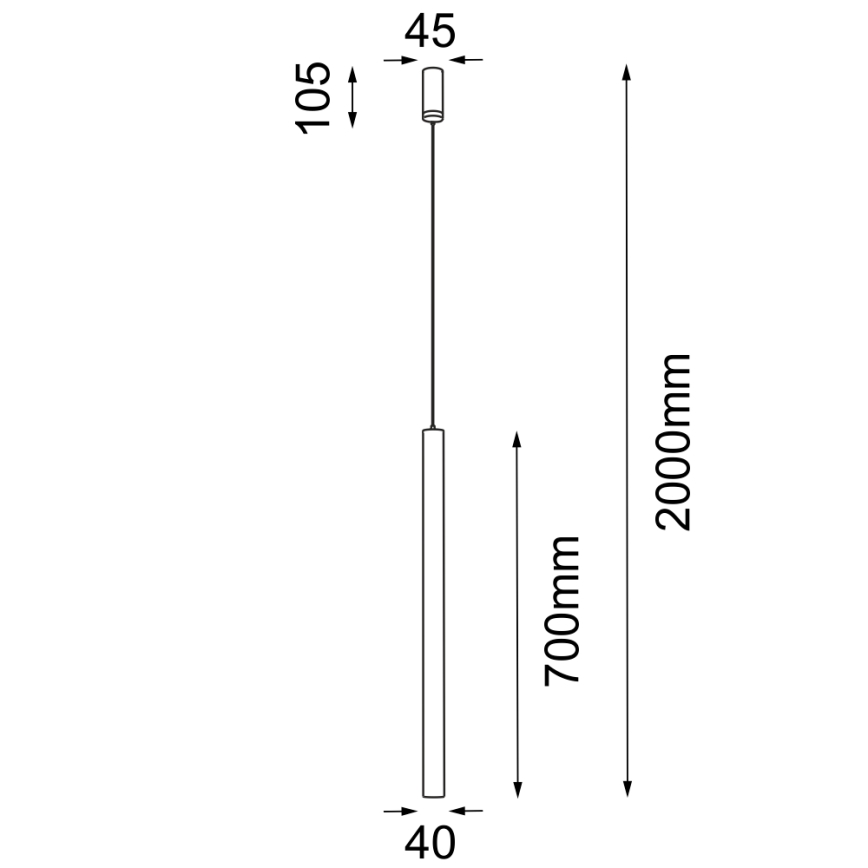Shilo - Pakabinamas sietynas 1xGU10-MR11/15W/230V baltas