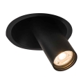 Shilo - Įleidžiamas akcentinis šviestuvas 1xGU10/15W/230V d. 11 cm juodas