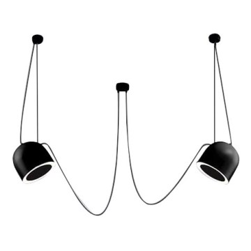 Shilo - Pakabinamas sietynas 2xE14/15W/230V voras juoda