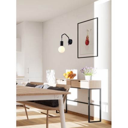 Sieninė lempa BASSO 1xE27/40W/230V juoda