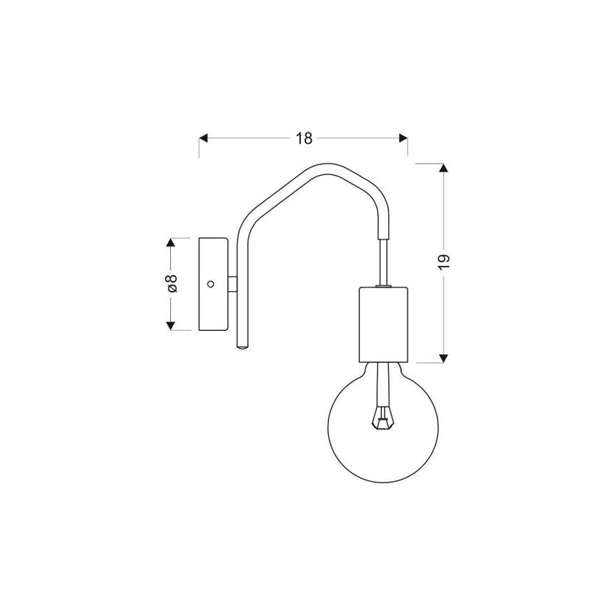 Sieninė lempa BASSO 1xE27/40W/230V juoda