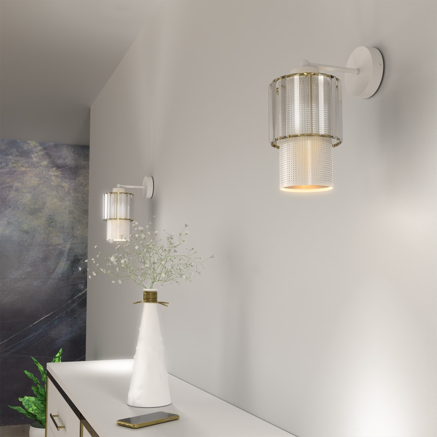 Sieninė lempa BLANCO 1xE27/60W/230V balta