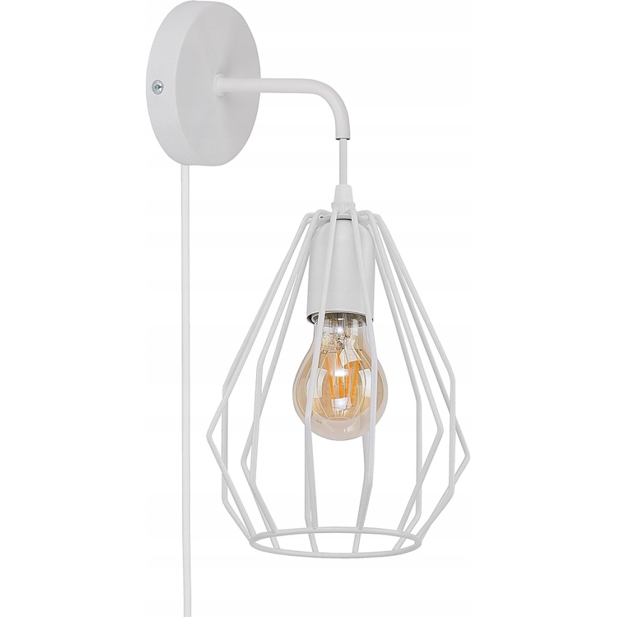 Sieninė lempa BRYLANT 1xE27/60W/230V balta