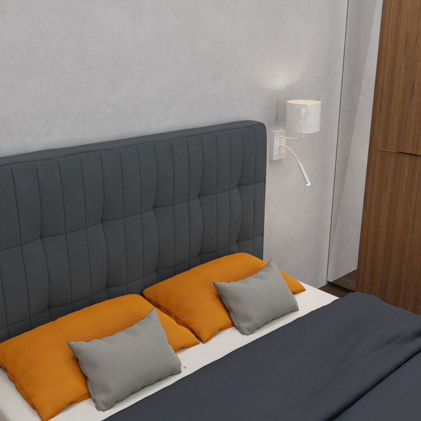 Sieninė lempa LOFT SHADE 1xE27/60W+1xG9/8W/230V balta/aukso