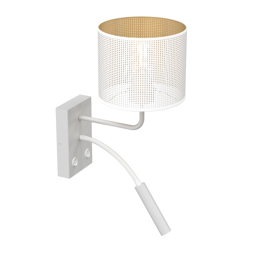 Sieninė lempa LOFT SHADE 1xE27/60W+1xG9/8W/230V balta/aukso