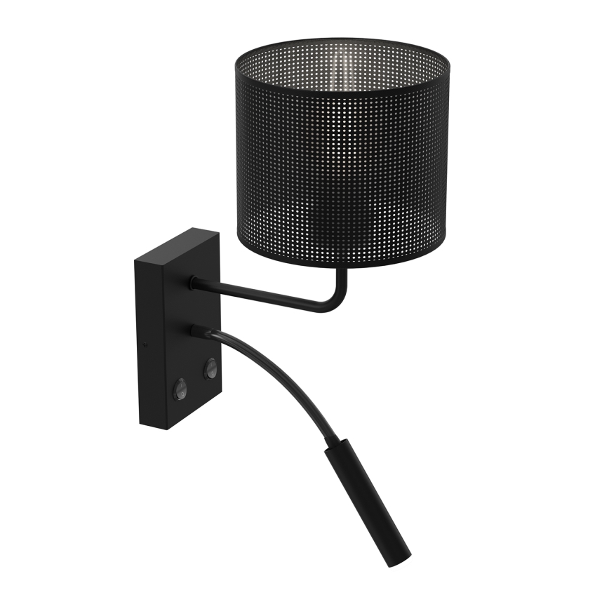 Sieninė lempa LOFT SHADE 1xE27/60W+1xG9/8W/230V juoda