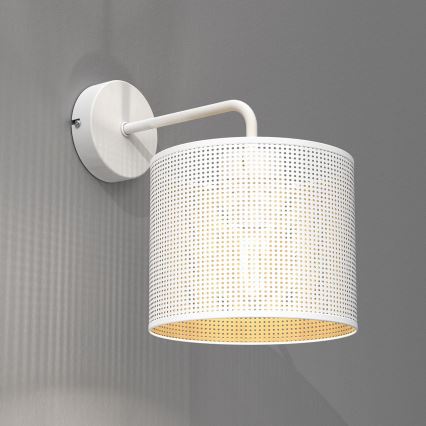 Sieninė lempa LOFT SHADE 1xE27/60W/230V balta/auksinė