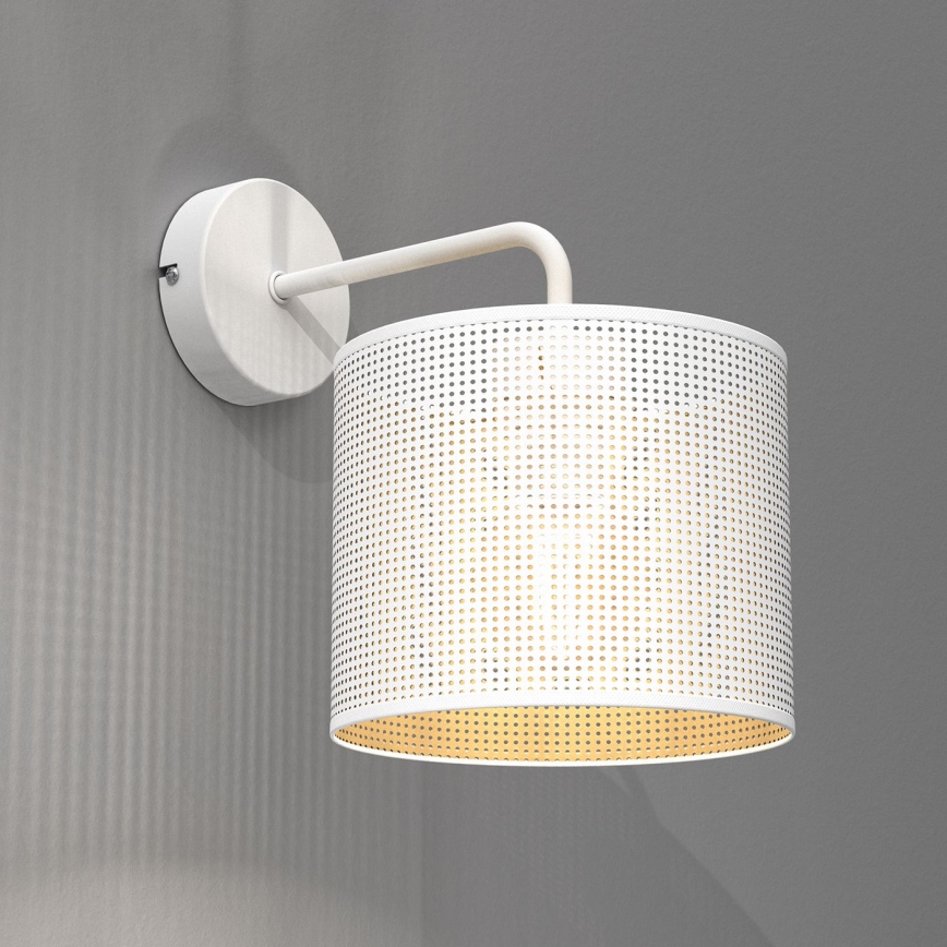 Sieninė lempa LOFT SHADE 1xE27/60W/230V balta/auksinė