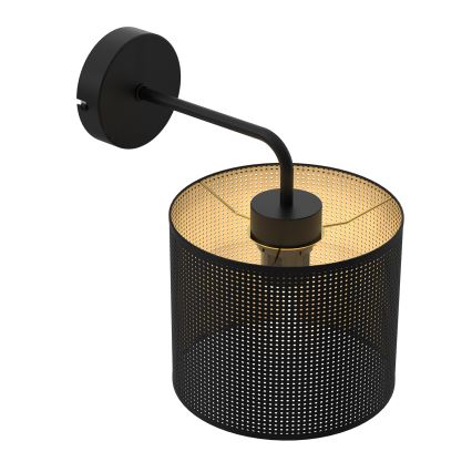 Sieninė lempa LOFT SHADE 1xE27/60W/230V juoda/auksinė