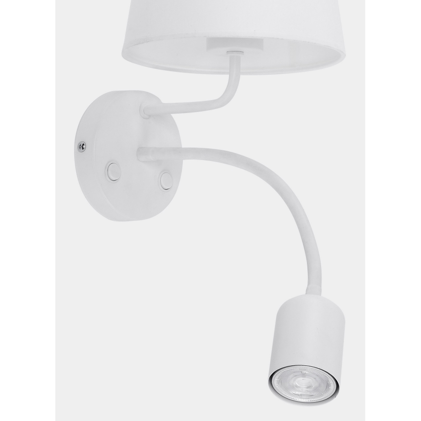 Sieninė lempa MAJA 1xE27/15W/230V + 1xGU10/10W/230V balta