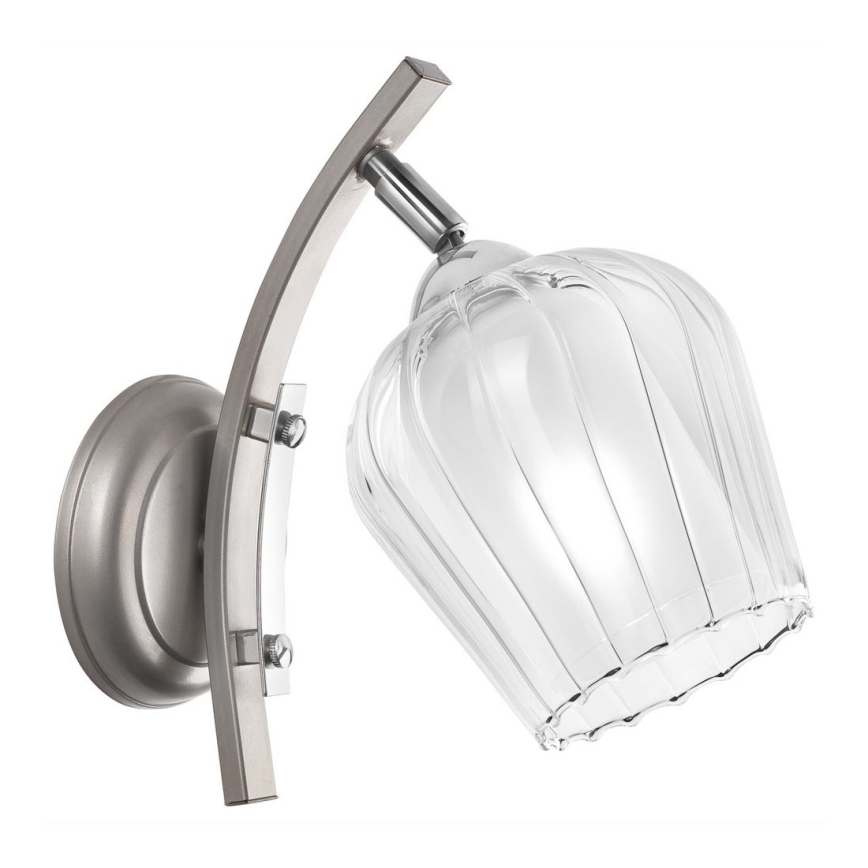 Sieninė lempa PAULA 1xE27/60W/230V matinis chromas