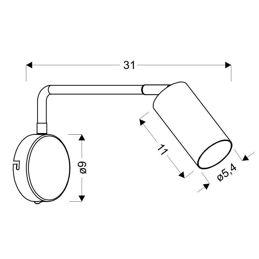 Sieninė lempa TINA 1xGU10/15W/230V balta