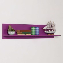 Sieninė lentyna 25x120 cm violetinė