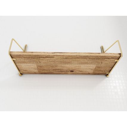 Sieninė lentyna 45x16 cm ąžuolas/auksas